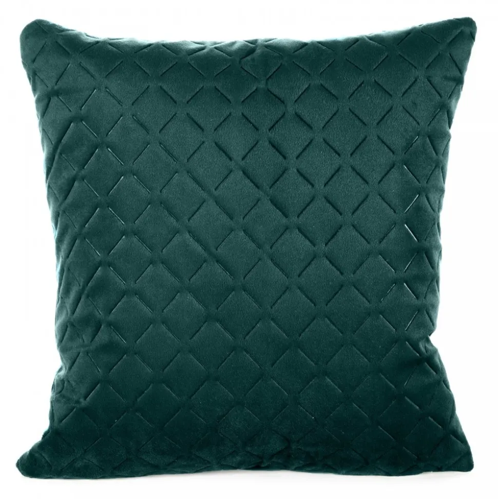 Poszewka DIMON 40x40 cm ciemnoturkusowa welwet