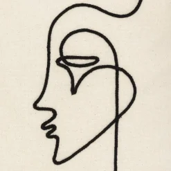Poszewka Face 40x40 cm kość słoniowa