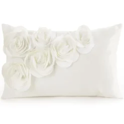 Poszewka FLORES róże 3D 30x50 krem
