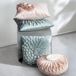 Poszewka FLORES róże 3D 45x45 puder