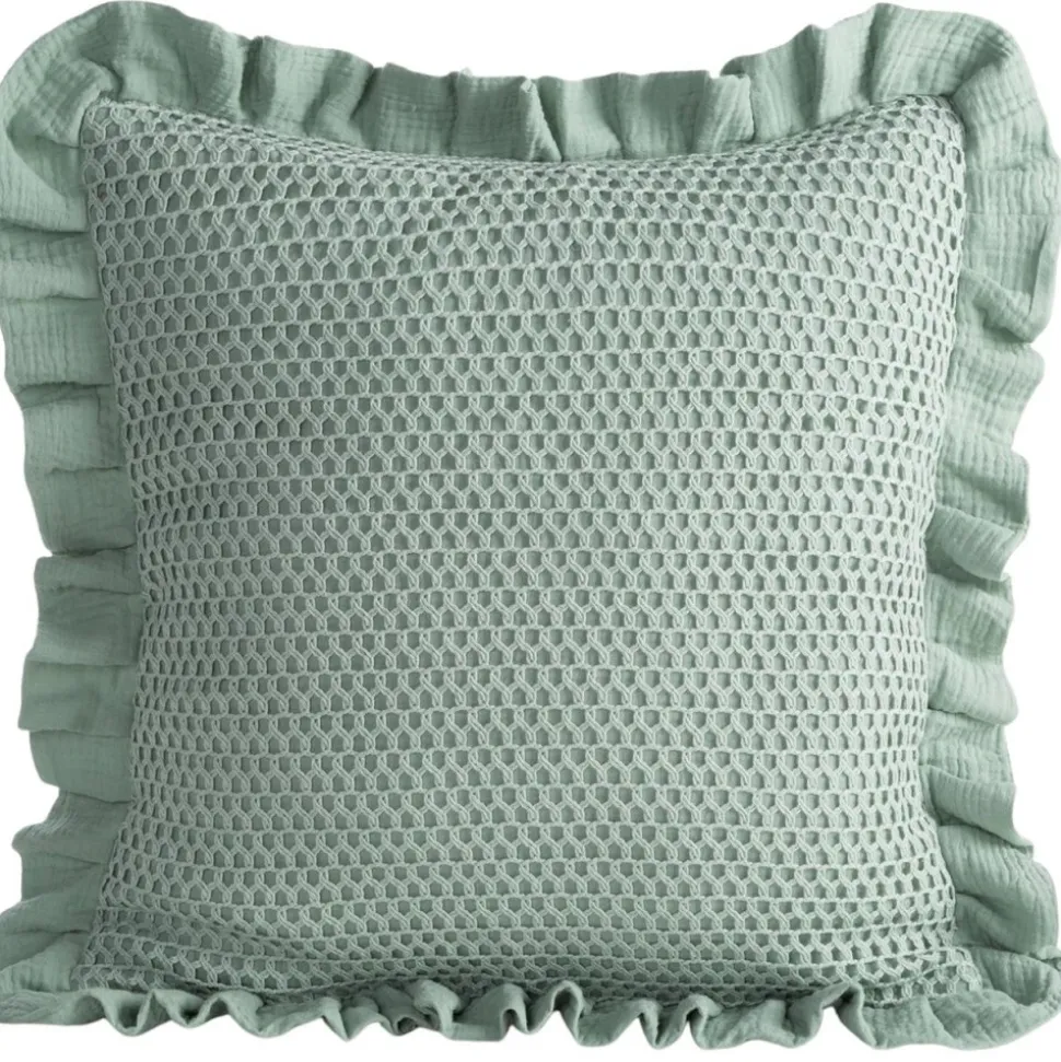 Poszewka MUSLIN 2 siateczka 45x45 cm mięta
