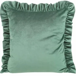 Poszewka VELVET 45x45 falbana mięta