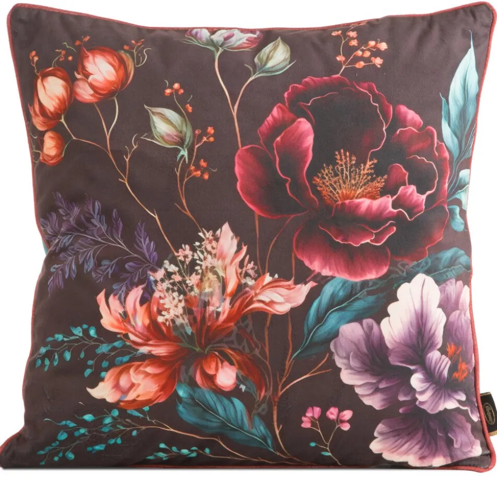 Poszewka VELVET/129 45x45 kwiaty