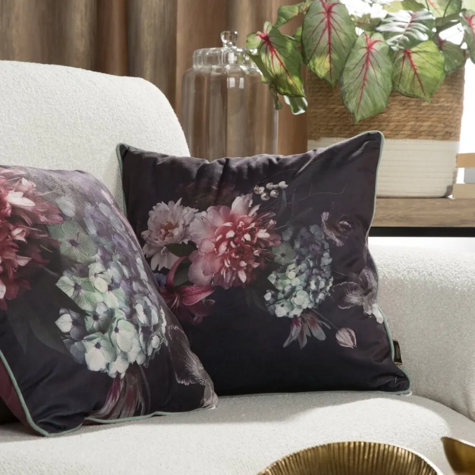 Poszewka VELVET/137 45x45 kwiaty