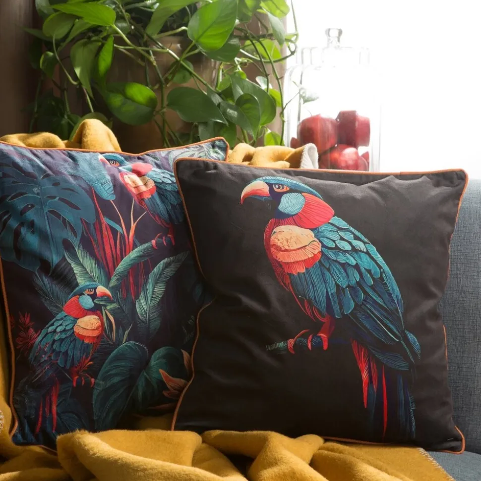 Poszewka VELVET/136 45x45 papuga
