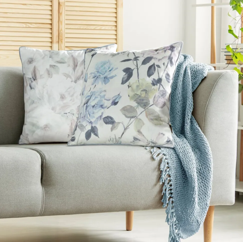 Poszewka VELVET/151 45x45 pastelowe kwiaty