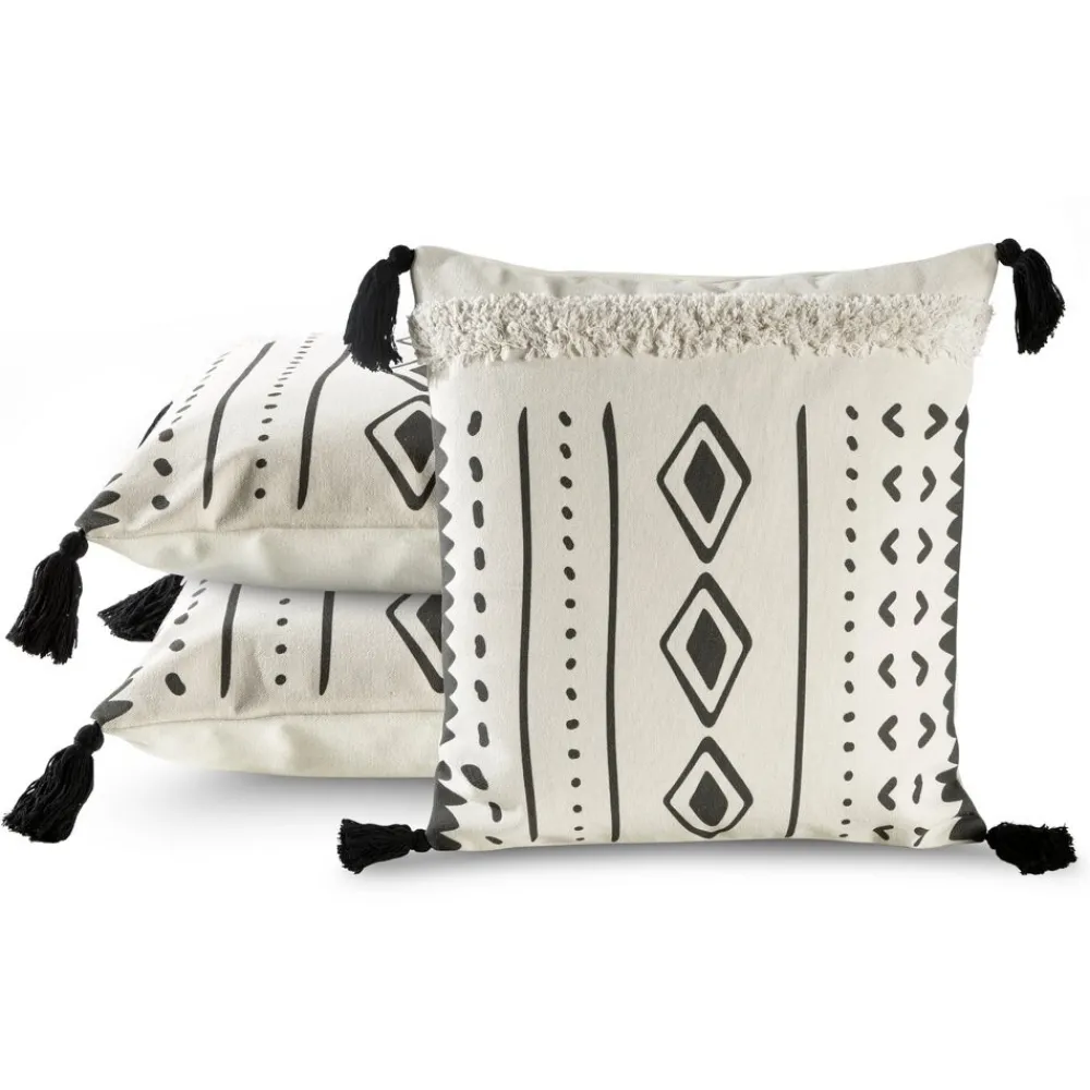 Poszewka BOHO 24 chwosty 45x45 kremowa * EUROFIRANY B.B. Choczyńscy Sp.J. New
