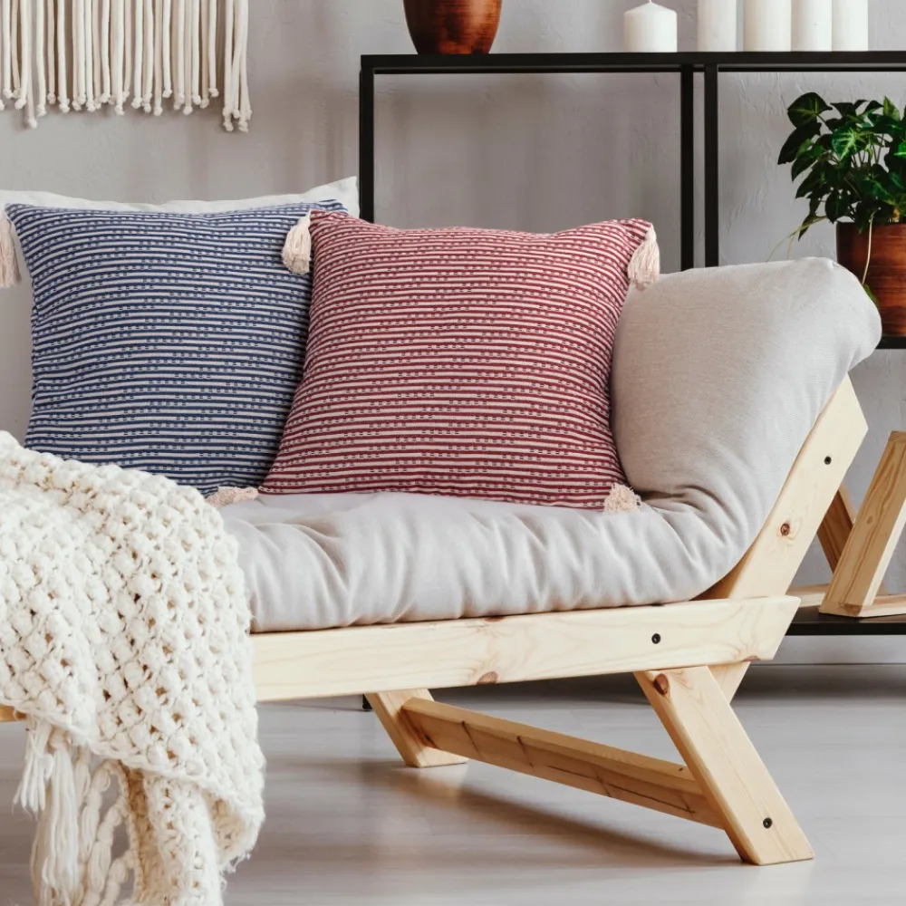 Poszewka BOHO 45cm x 45cm bordo frędzle * EUROFIRANY B.B. Choczyńscy Sp.J. Online