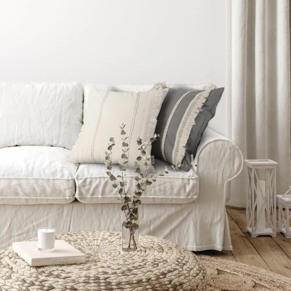 Poszewka BOHO 1 45x45 cm beżowa frędzle * EUROFIRANY B.B. Choczyńscy Sp.J. Sale
