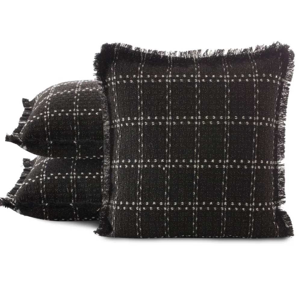 Poszewka DARA 45x45 cm kratka czarna * EUROFIRANY B.B. Choczyńscy Sp.J. Clearance