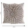 Poszewka FLORES kwiat 3D 45x45 beż * EUROFIRANY B.B. Choczyńscy Sp.J. Discount