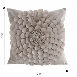 Poszewka FLORES kwiat 3D 45x45 beż * EUROFIRANY B.B. Choczyńscy Sp.J. Discount