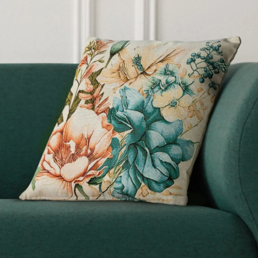 Poszewka GOBELIN 10 45x45 cm kremowa kwiaty * EUROFIRANY B.B. Choczyńscy Sp.J. Clearance