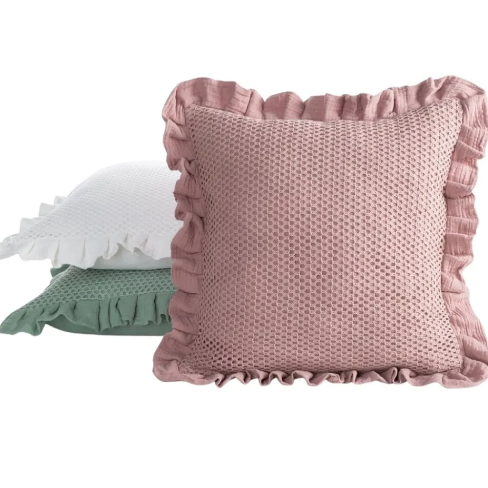 Poszewka MUSLIN 1 falbanka 45x45 cm mięta * EUROFIRANY B.B. Choczyńscy Sp.J. Clearance