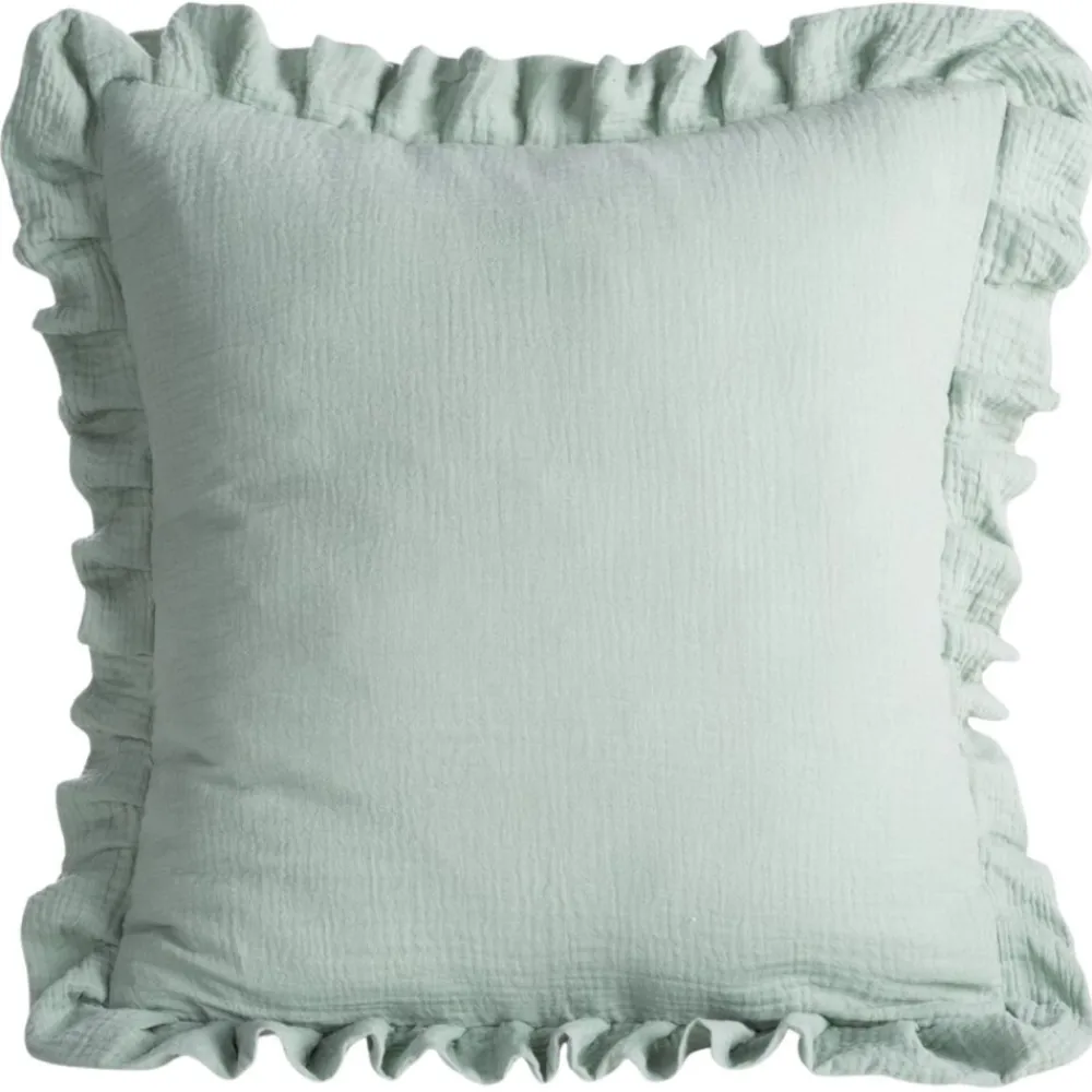 Poszewka MUSLIN 1 falbanka 45x45 cm mięta * EUROFIRANY B.B. Choczyńscy Sp.J. Clearance