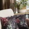Poszewka VELVET/131 45x45 ciemne kwiaty * EUROFIRANY B.B. Choczyńscy Sp.J. Clearance