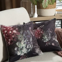 Poszewka VELVET/131 45x45 ciemne kwiaty * EUROFIRANY B.B. Choczyńscy Sp.J. Clearance