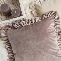 Poszewka VELVET 45x45 falbana niebieski * EUROFIRANY B.B. Choczyńscy Sp.J. Outlet