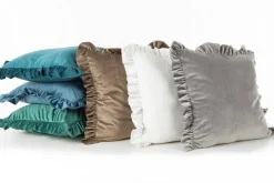 Poszewka VELVET 45x45 falbana niebieski * EUROFIRANY B.B. Choczyńscy Sp.J. Outlet