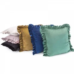 Poszewka VELVET 45x45 falbana niebieski * EUROFIRANY B.B. Choczyńscy Sp.J. Outlet