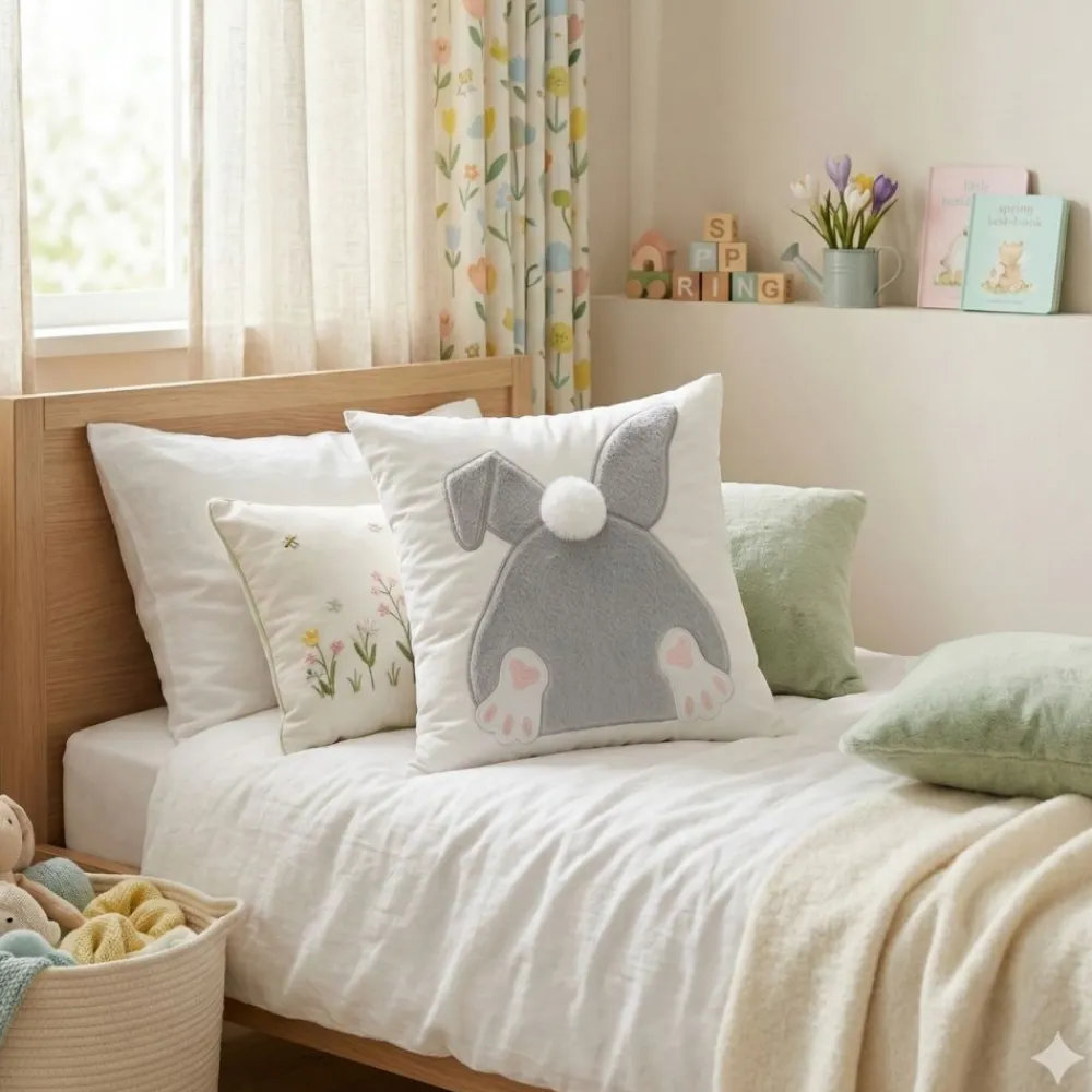 Poszewka WIOSNA/129 45x45 cm zając srebrny * EUROFIRANY B.B. Choczyńscy Sp.J. Outlet