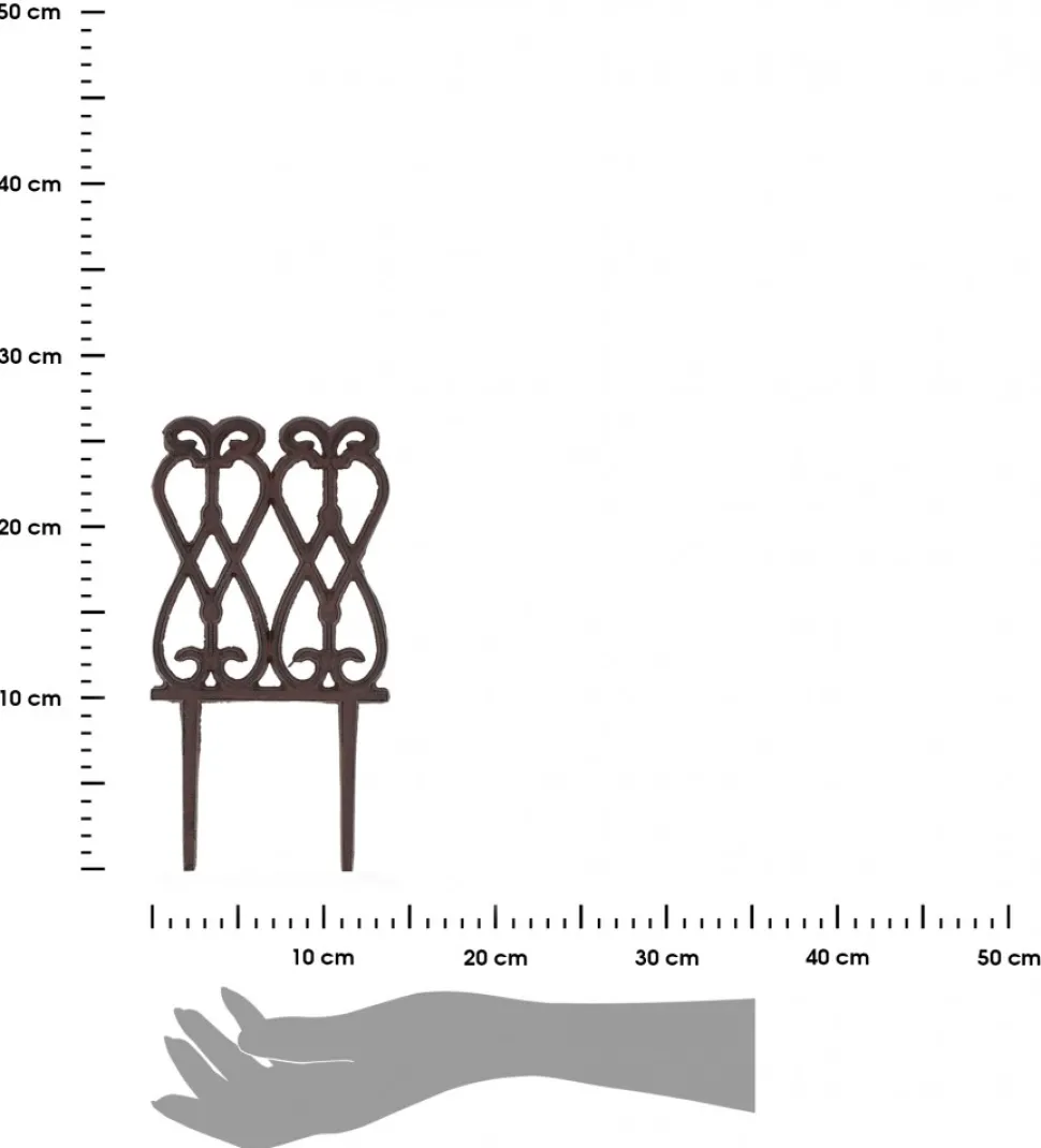 Płotek ogrodowy żeliwny w stylu wiktoriańskim 13,9×26,8 cm