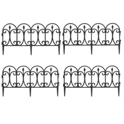 Płotek ogrodowy ażurowy 4 szt 60x30 cm * Progarden Discount