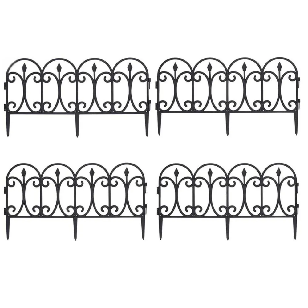 Płotek ogrodowy ażurowy 4 szt 60x30 cm * Progarden Discount