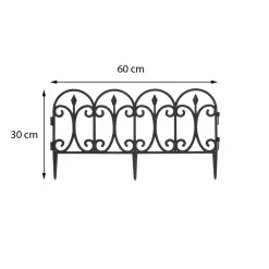 Płotek ogrodowy ażurowy 4 szt 60x30 cm * Progarden Discount