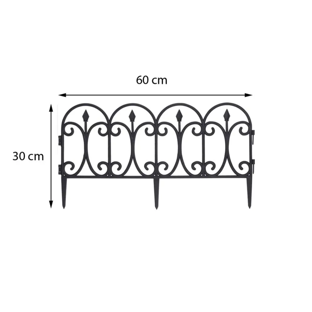 Płotek ogrodowy ażurowy 4 szt 60x30 cm * Progarden Discount