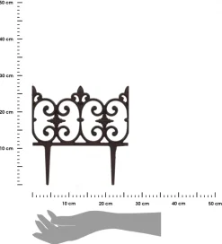 Płotek ogrodowy żeliwny 26,5xh28 cm * Esschert Design Outlet
