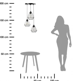 Potrójna lampa wisząca Triplo Diamante