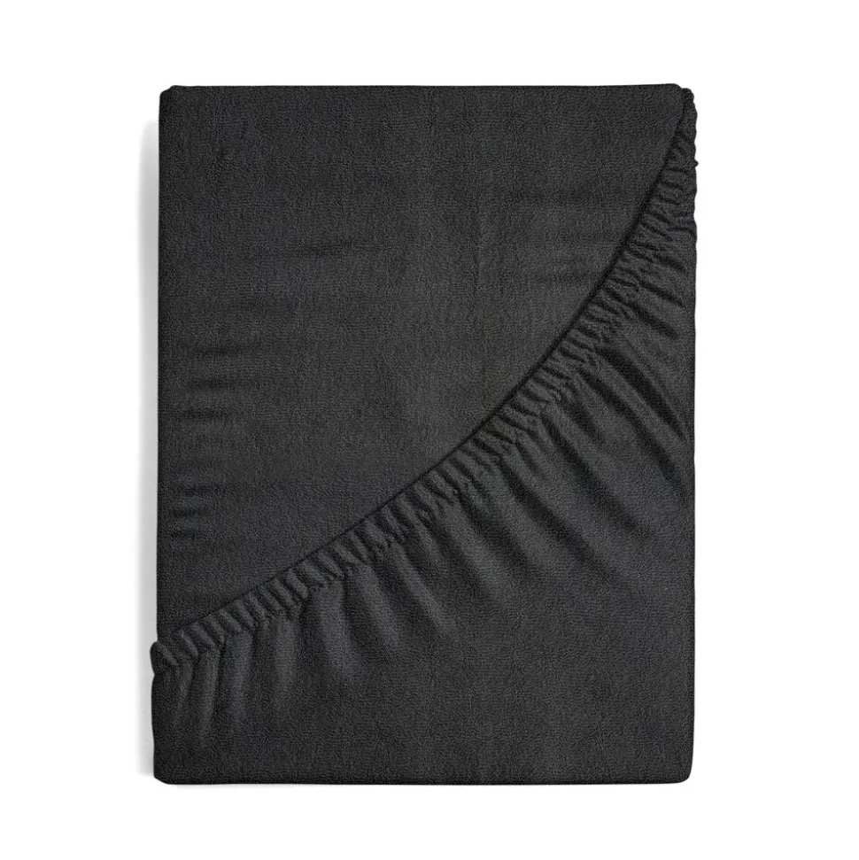 Prześcieradło FROTTE czarne 220x200 x 20cm