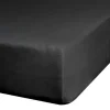 Prześcieradło JERSEY czarne 90x200 +25cm
