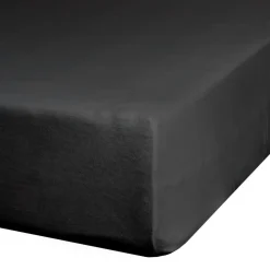 Prześcieradło JERSEY czarne 90x200 +25cm