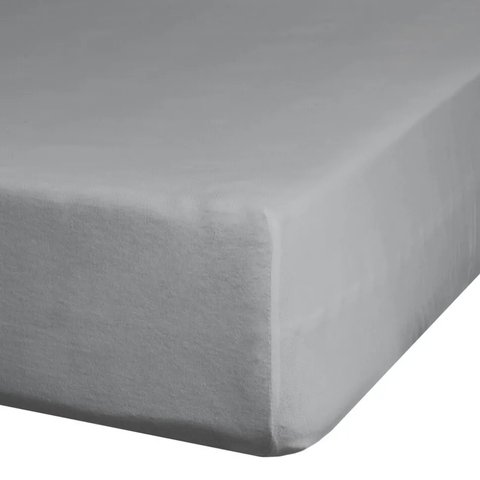 Prześcieradło JERSEY stalowe 90x200+25cm