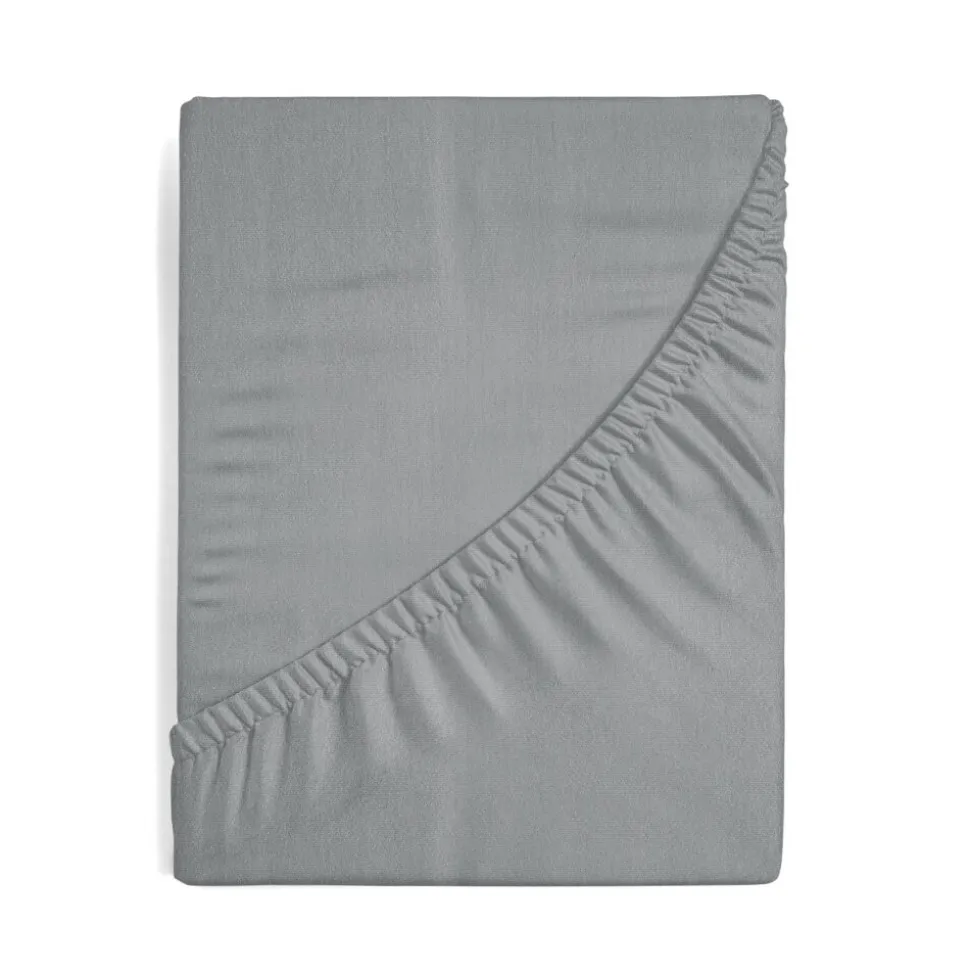 Prześcieradło JERSEY stalowe 90x200+25cm
