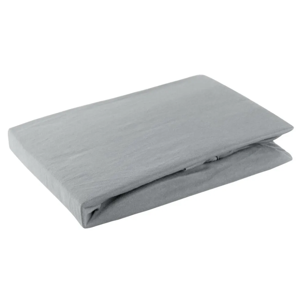 Prześcieradło JERSEY stalowe 90x200+25cm
