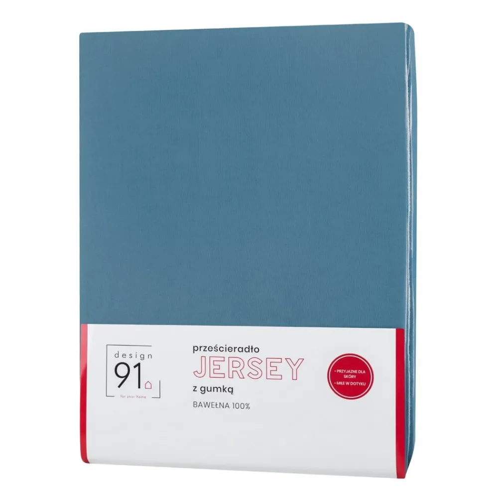 Prześcieradło JERSEY niebieskie 90x200 +25cm * EUROFIRANY B.B. Choczyńscy Sp.J. New