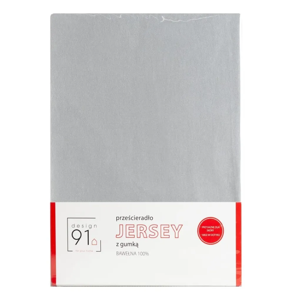 Prześcieradło JERSEY srebrne 180x200 +30cm * EUROFIRANY B.B. Choczyńscy Sp.J.