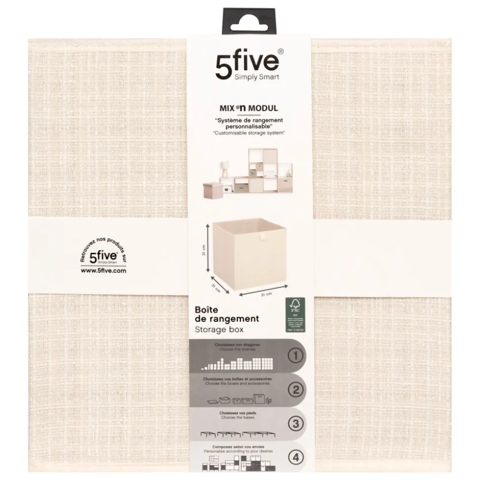 Pudełko do przechowywania Tweed Beige