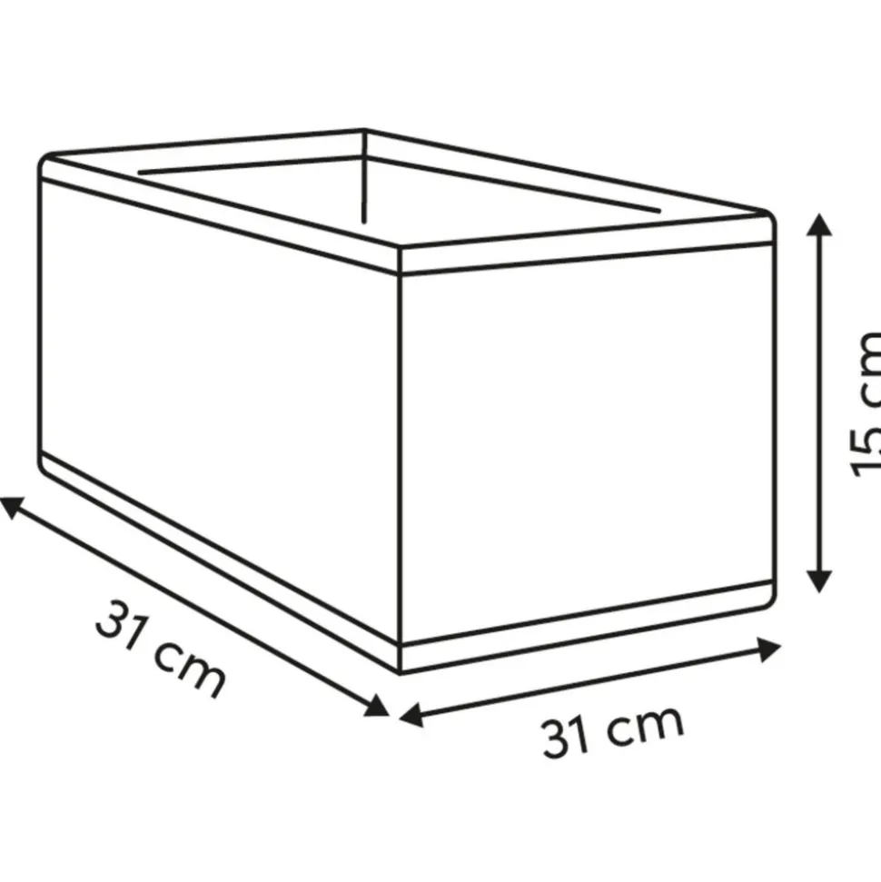 Pudełko do przechowywania 15 x 31 cm szałwia