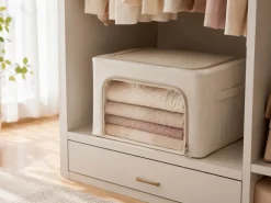 Pudełko tekstylne do przechowywania 50x35 cm Dressy beż * 5five Simply Smart Discount