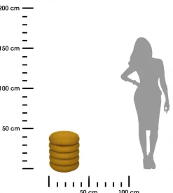 Pufa modułowa z funkcją schowka Kame miodowa