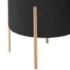 Pufa na złotych nogach Black Velvet
