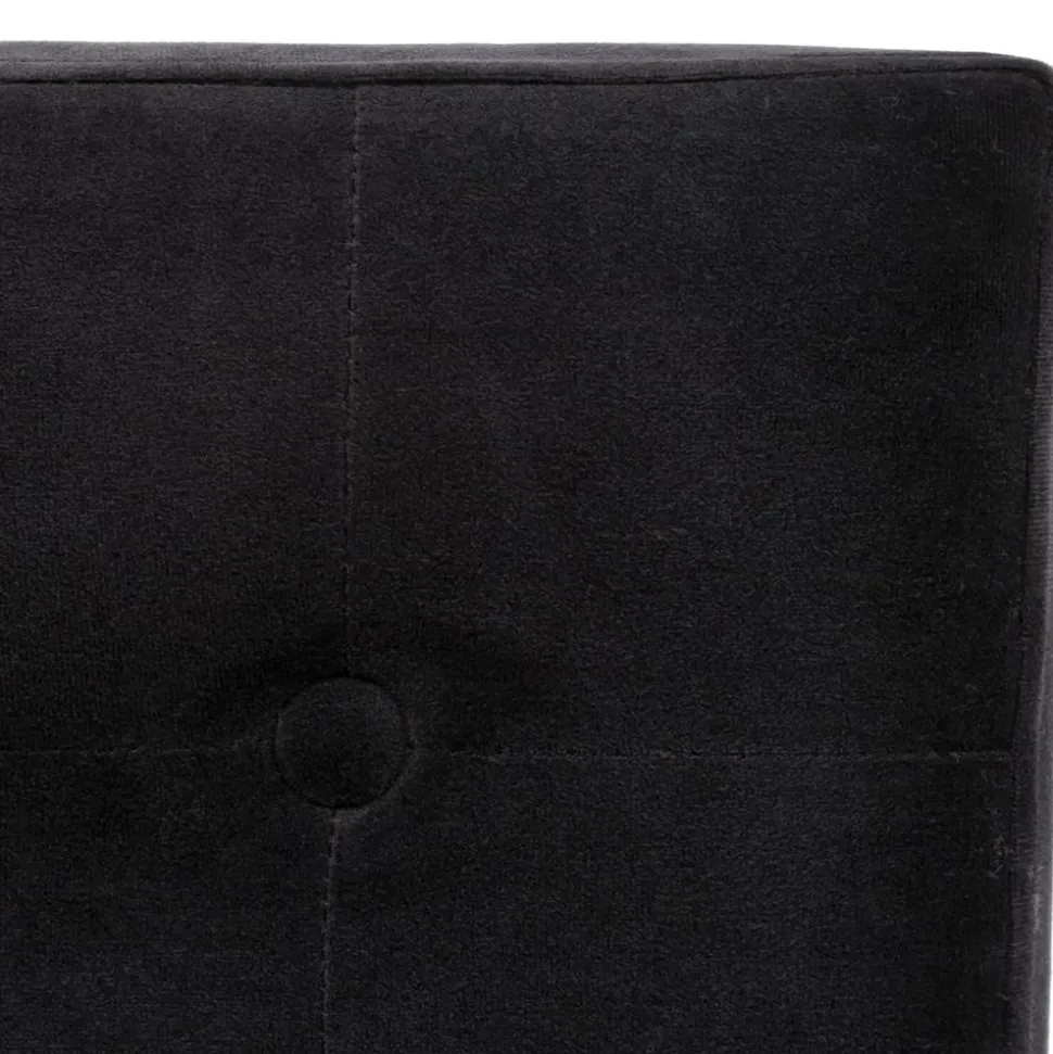 Pufa pikowana Adaline Black 38x38 cm