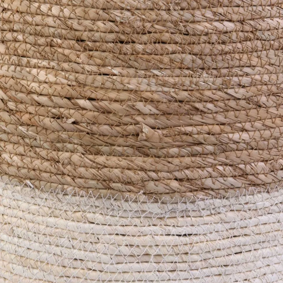Pufa TABU naturalne plecione siedzisko