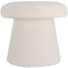 Pufa Teddy biała 38x38xh43 cm