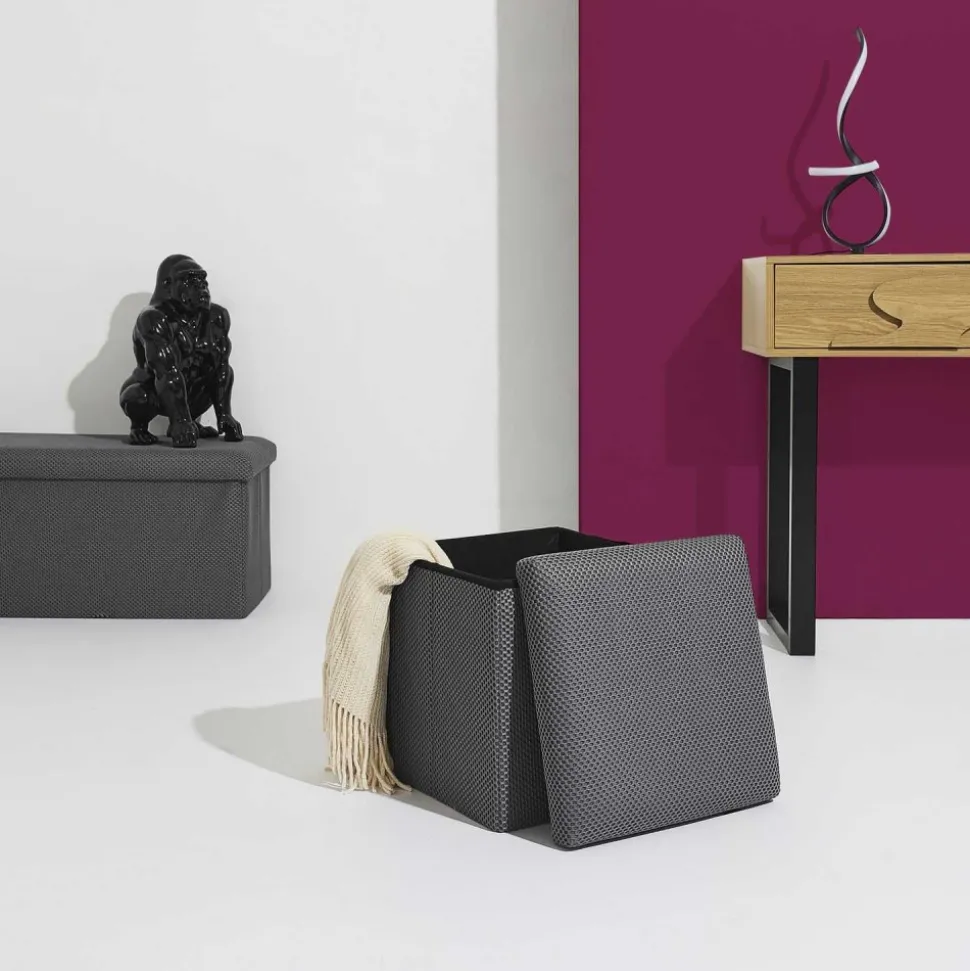Pufa URBAN BOX do przechowywania szara