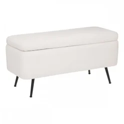 Pufa ze schowkiem Aurora 100x40 cm biała
